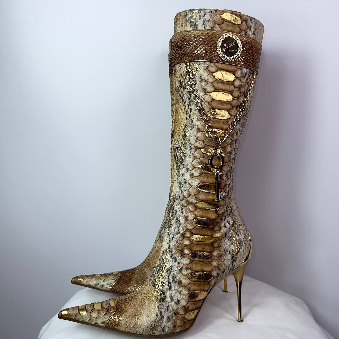 Hamlet Couture Python Leather Boots