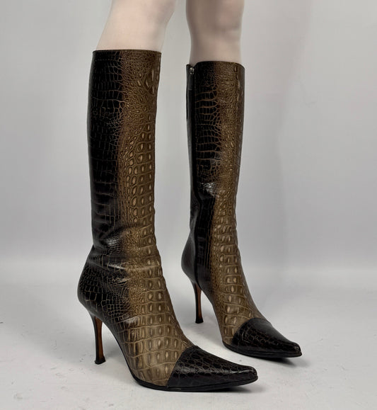 Vintage Italian Leather Boots — 39