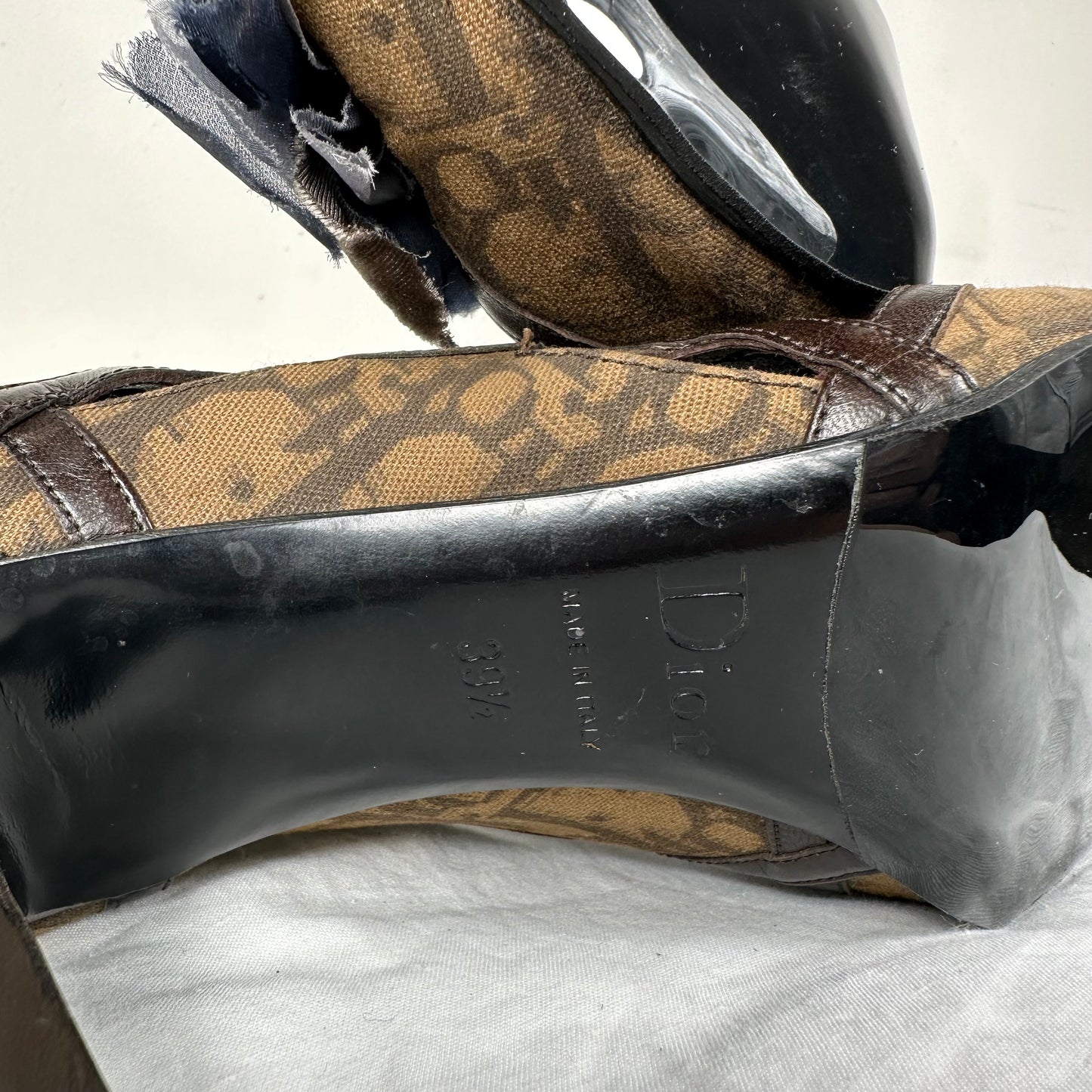 Dior Vintage Flower Monogram Heels 39/39.5