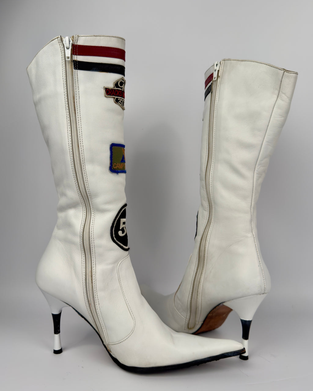 Vintage Italian Racing Boots — 38