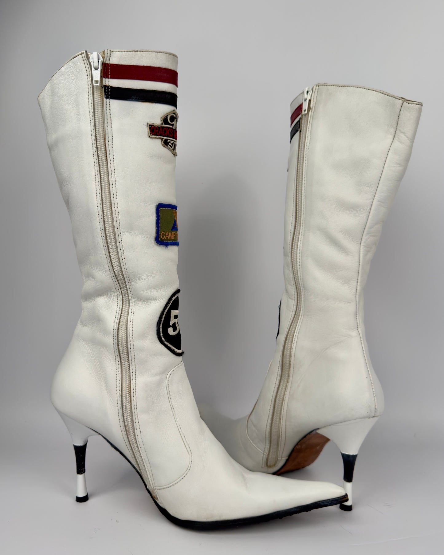 Vintage Italian Racing Boots — 38