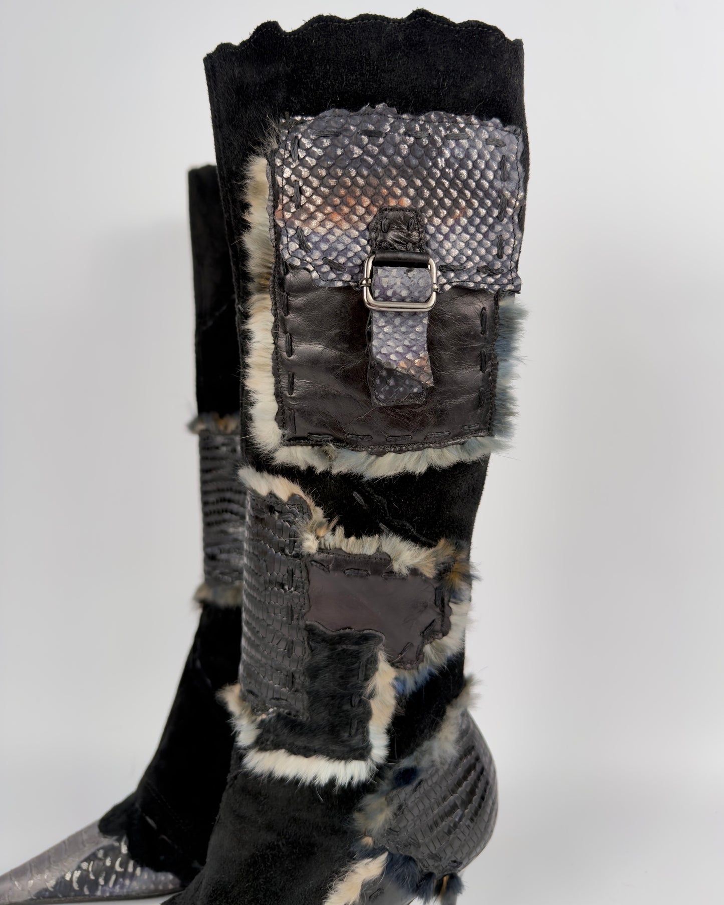 El Dante’s Couture Vintage Cargo Boots — 36