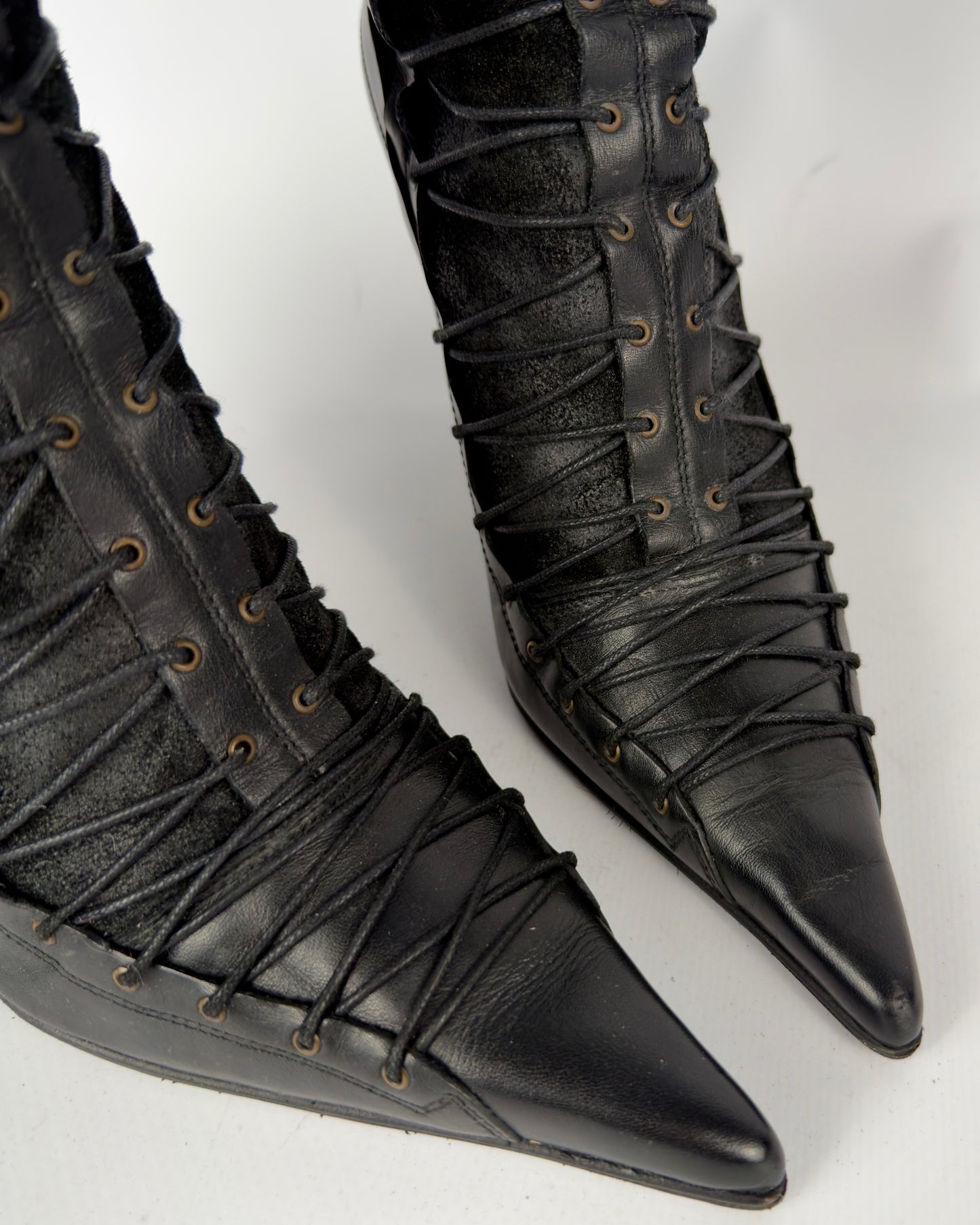 El Dante’s Couture Vintage Corset Lacing Boots — 38