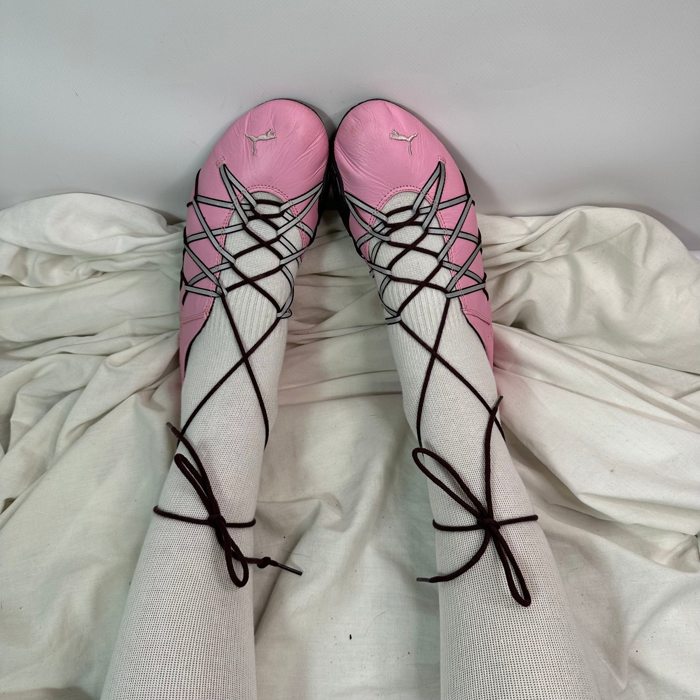 Puma Vintage Wrap Lace Up Ballet Flats