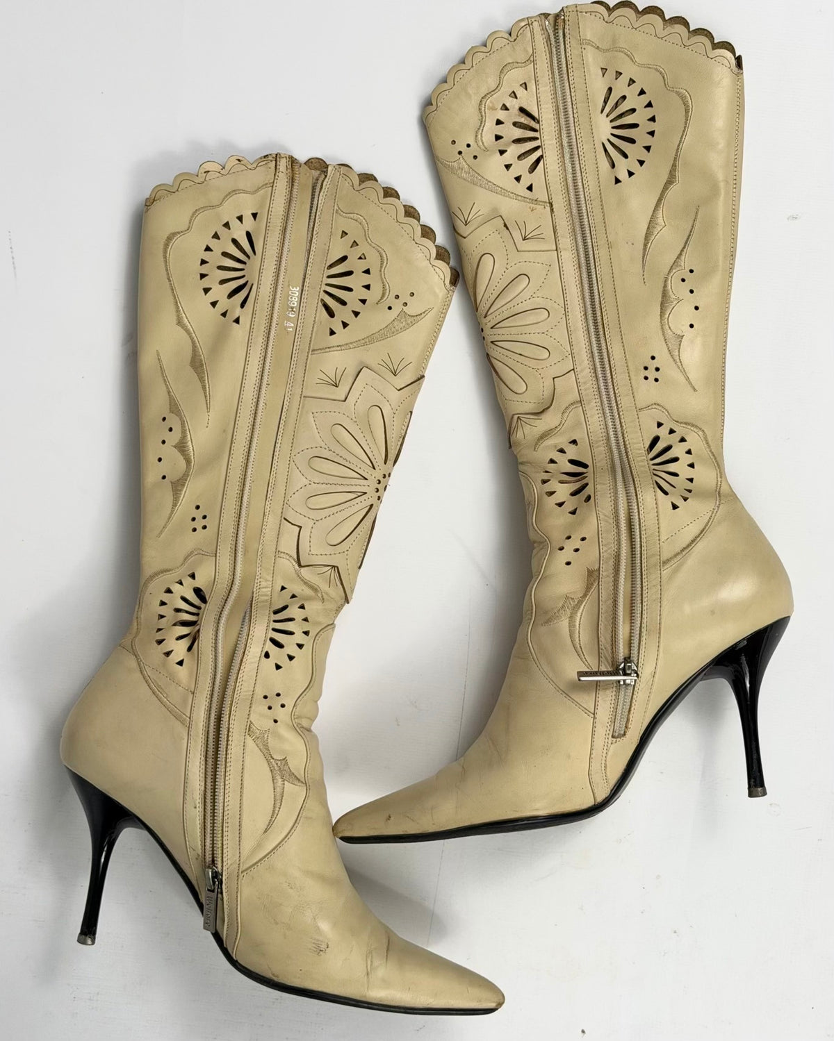 Vintage Western Leather Boots — 41