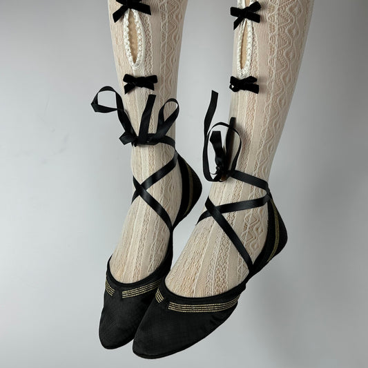 Adidas Lace Up Vintage Ballet Flats 41 US10 W