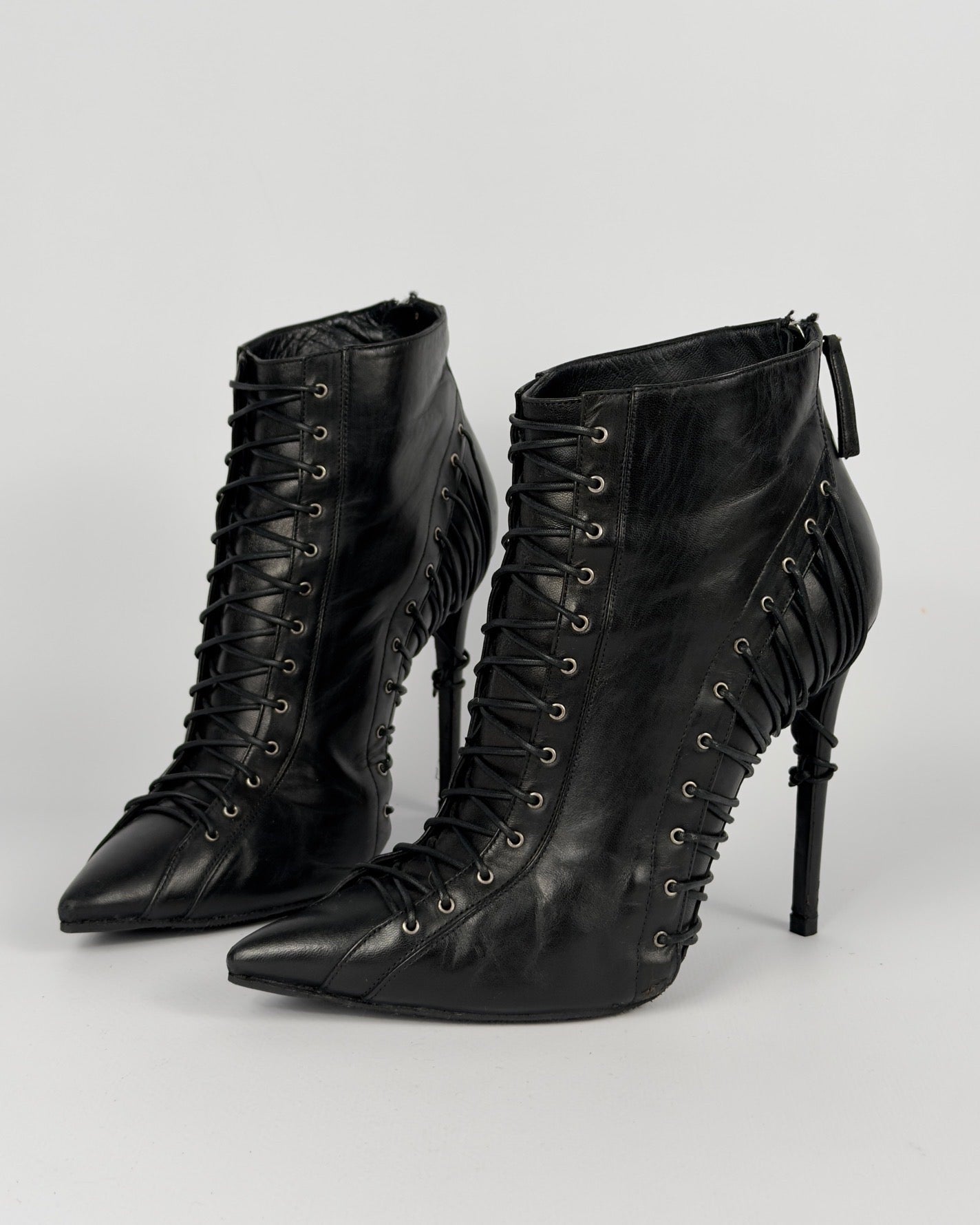 Gianmarco Lorenzi Vintage Corset Boots — 38.5