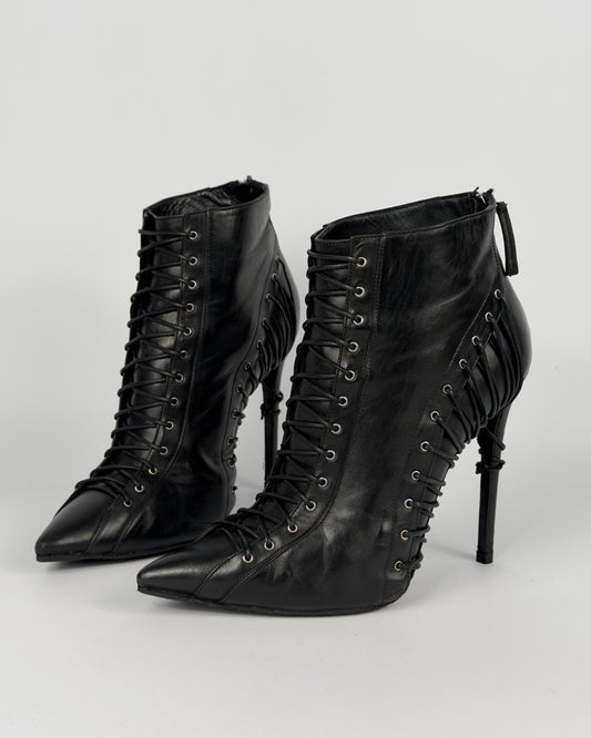 Gianmarco Lorenzi Vintage Corset Boots — 38.5