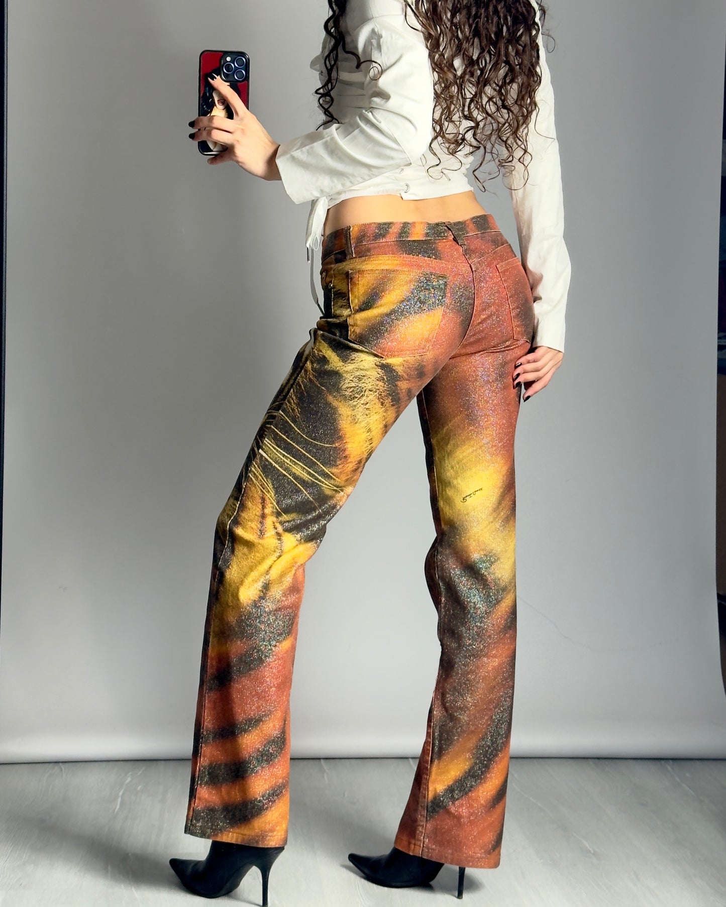 Robero Cavalli AW2000 Tiger Jeans — size M