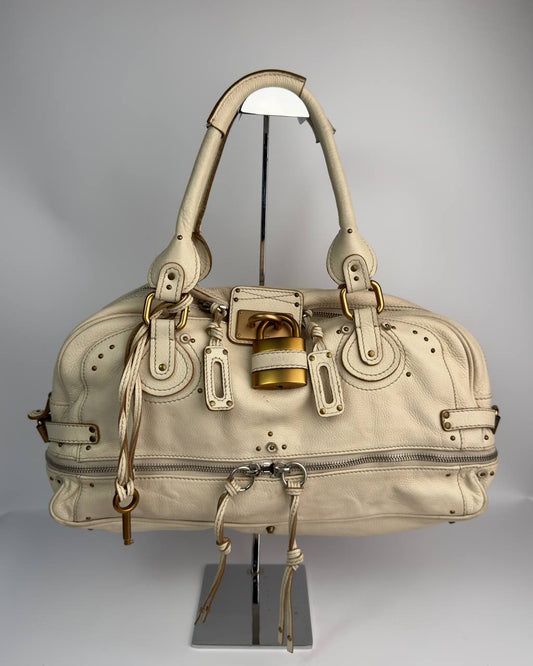 Chloe Paddington Lock Leather Bag 2000s