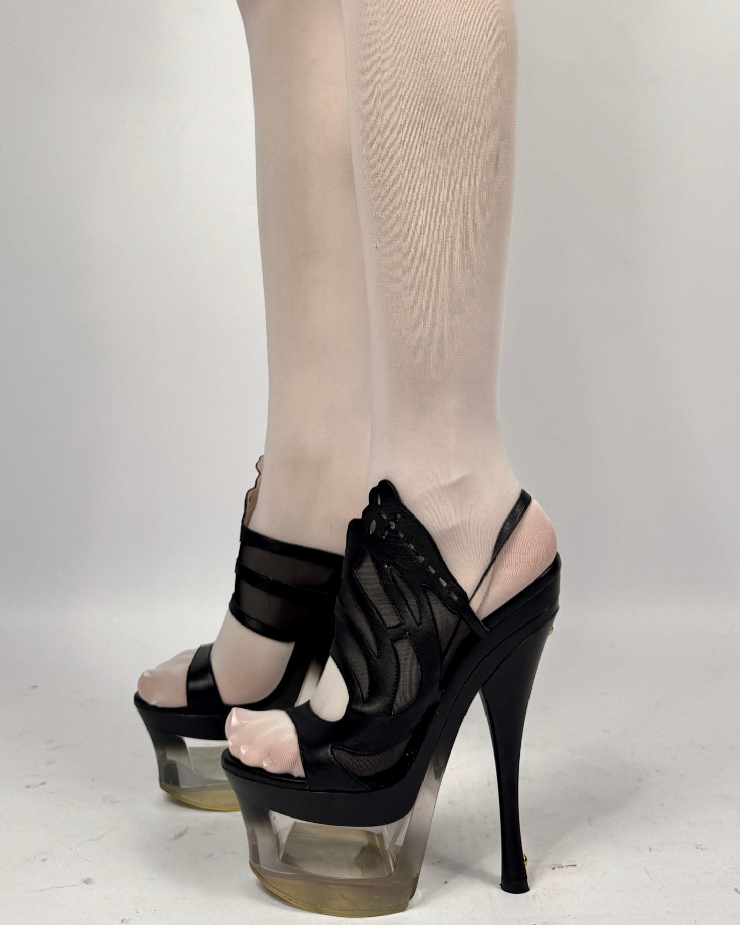 Versace S/S 2012 Runway Lucite Platform Heels — 38/38.5