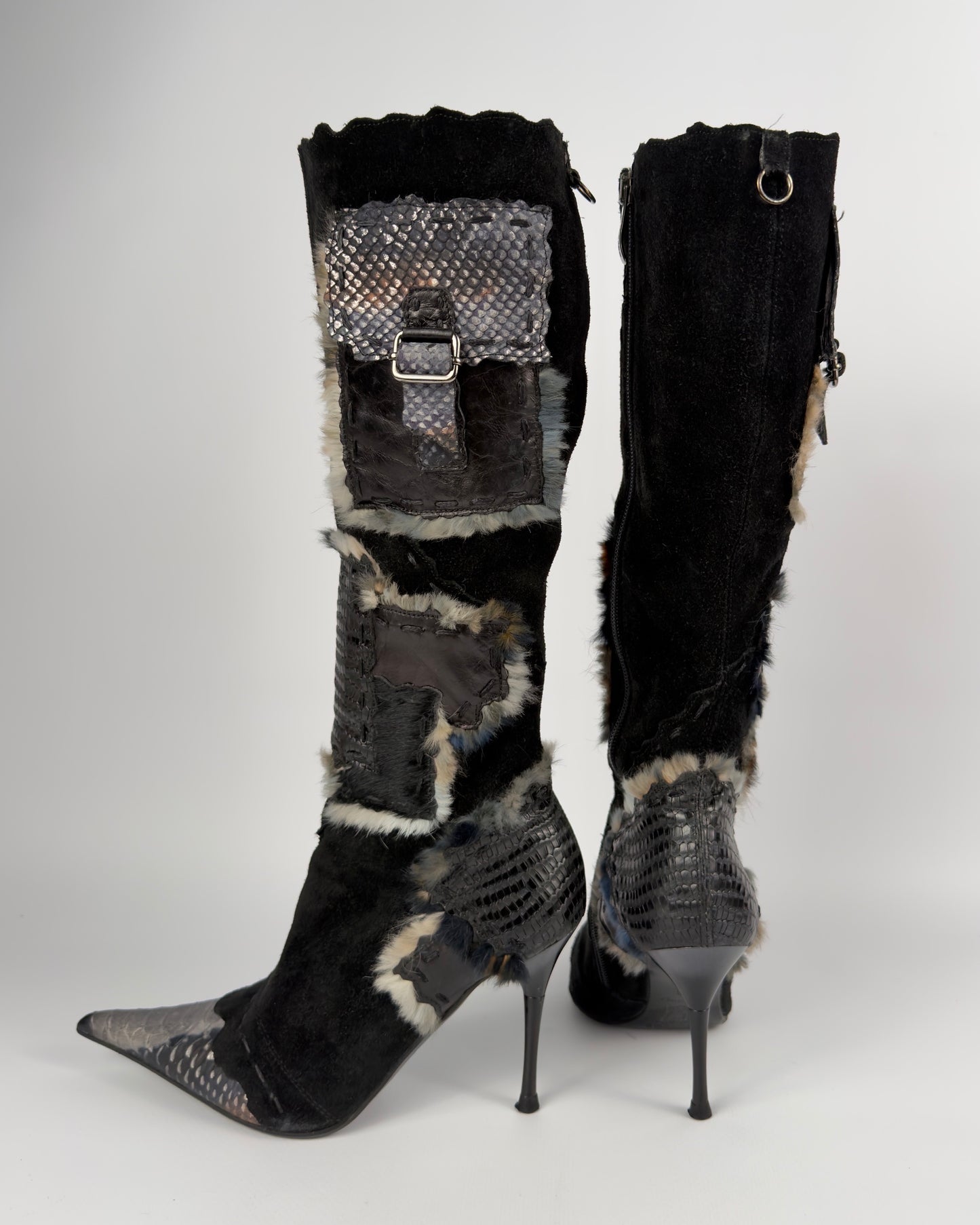 El Dante’s Couture Vintage Cargo Boots — 36