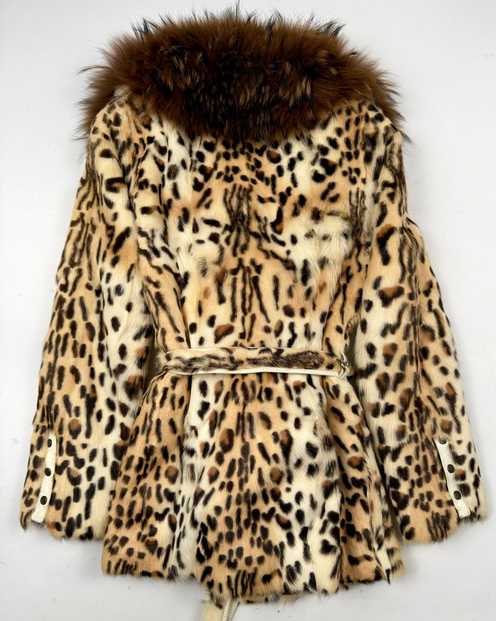 Vintage Fur Leopard Print Jacket — S/M