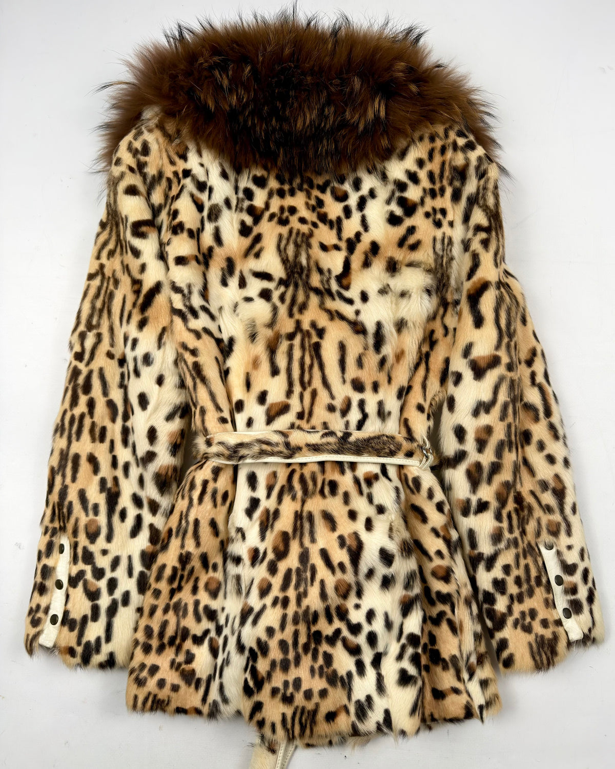 Vintage Fur Leopard Print Jacket — S/M