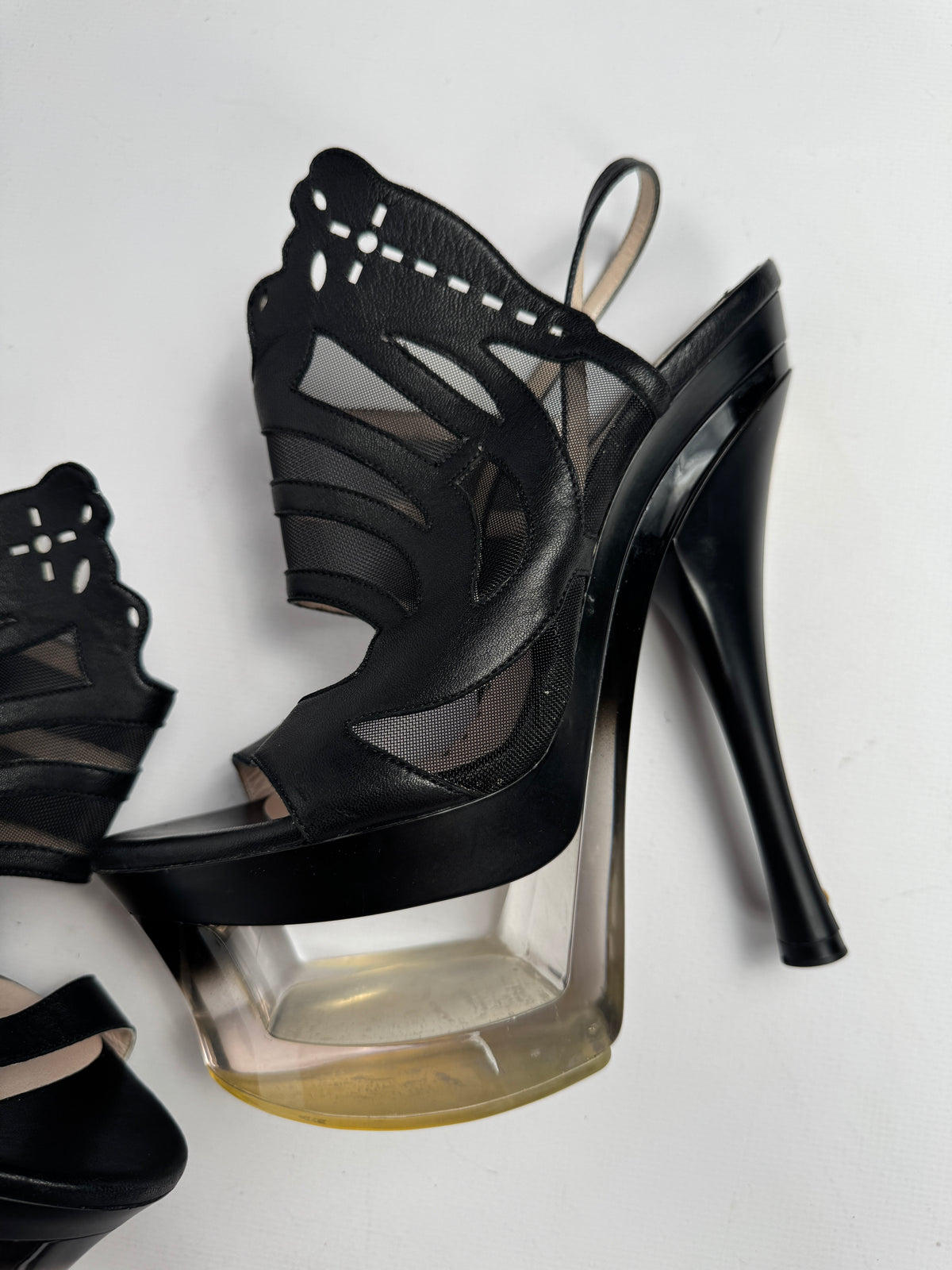 Versace S/S 2012 Runway Lucite Platform Heels — 38/38.5