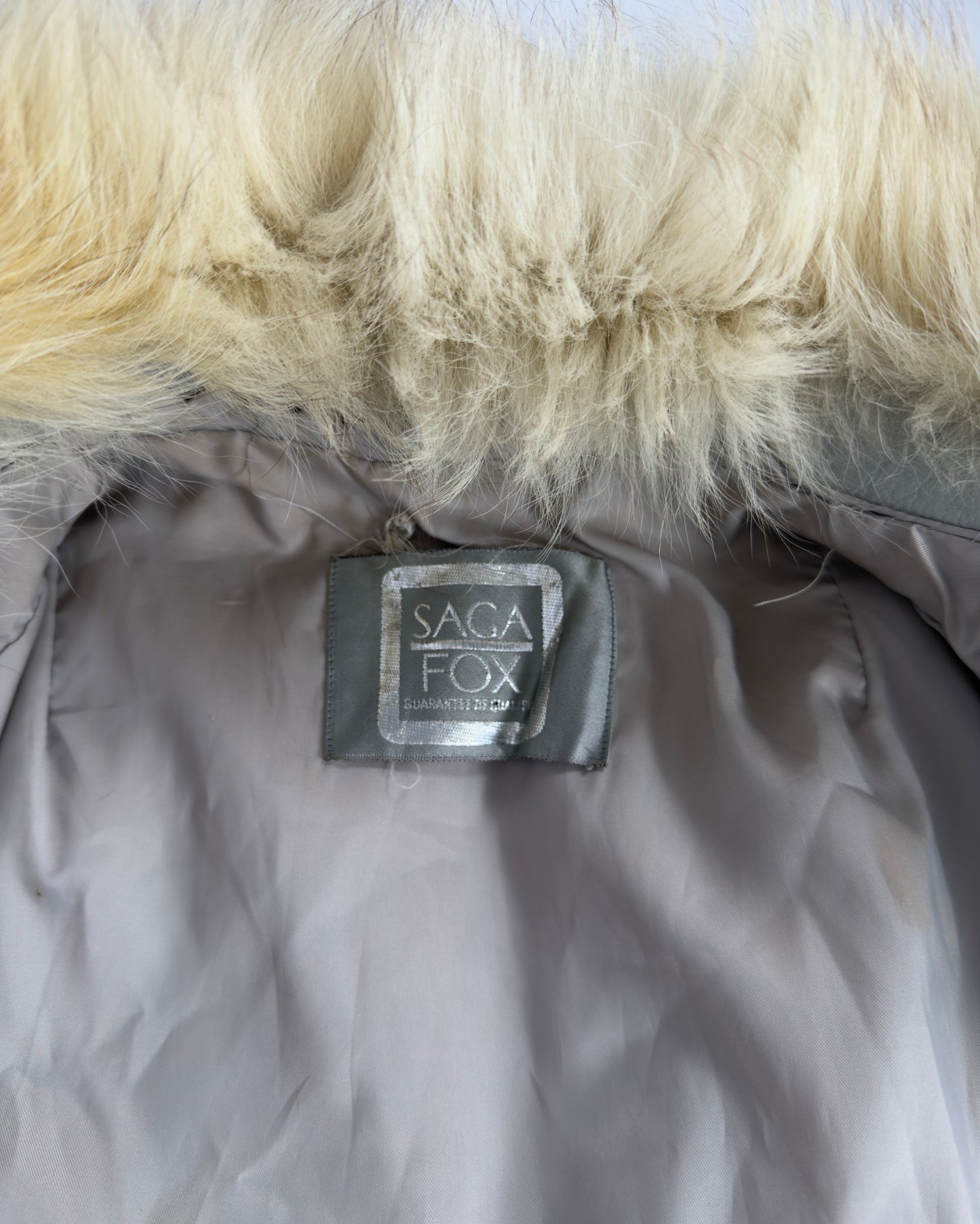 Vintage “Saga Fox” Arctic Fox Cream Coat — S/M