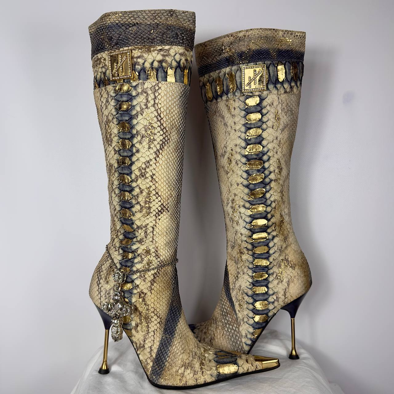 Hamlet Couture Python Leather Italian Boots