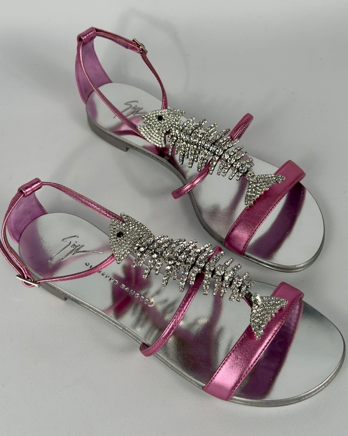 Giuseppe Zanotti Pink Fishbone Sandals — 35.5/36 NWB