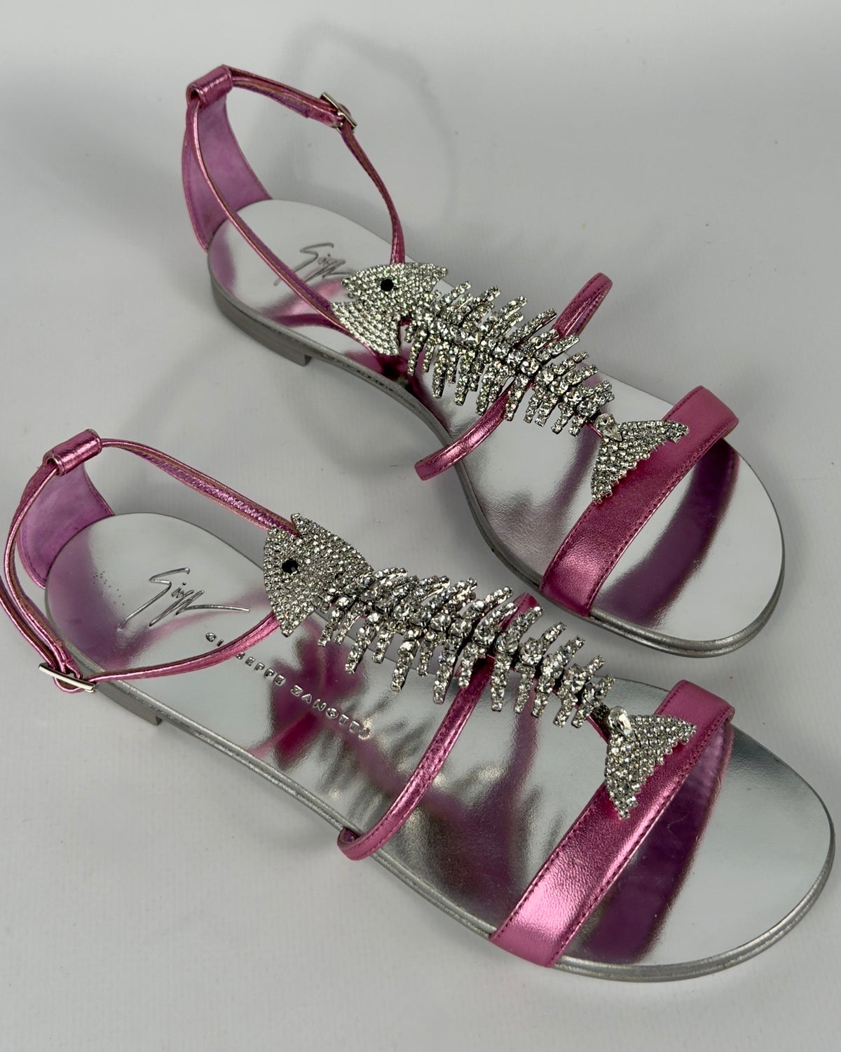 Giuseppe Zanotti Pink Fishbone Sandals — 35.5/36 NWB