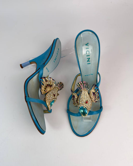 Vicini by Giuseppe Zanotti Lionfish Wedge Heels — 40/41