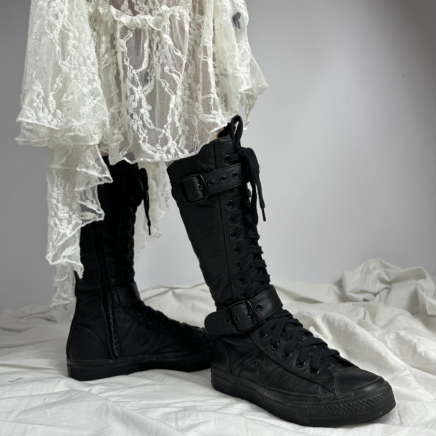 Converse Vintage Buckle Leather Boots 37/37.5 EU