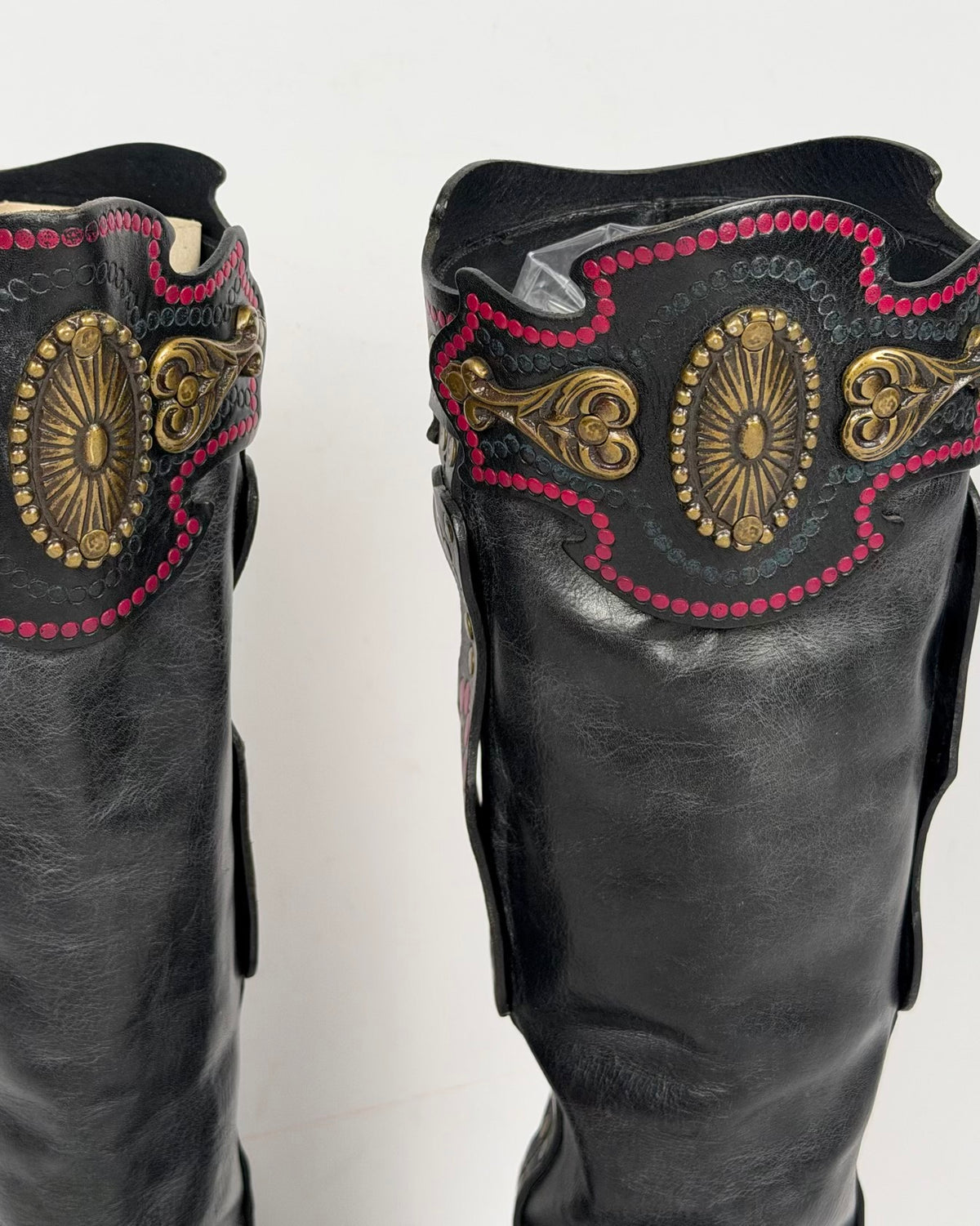 Anna Sui Vintage Leather Cowboy Boots — 37