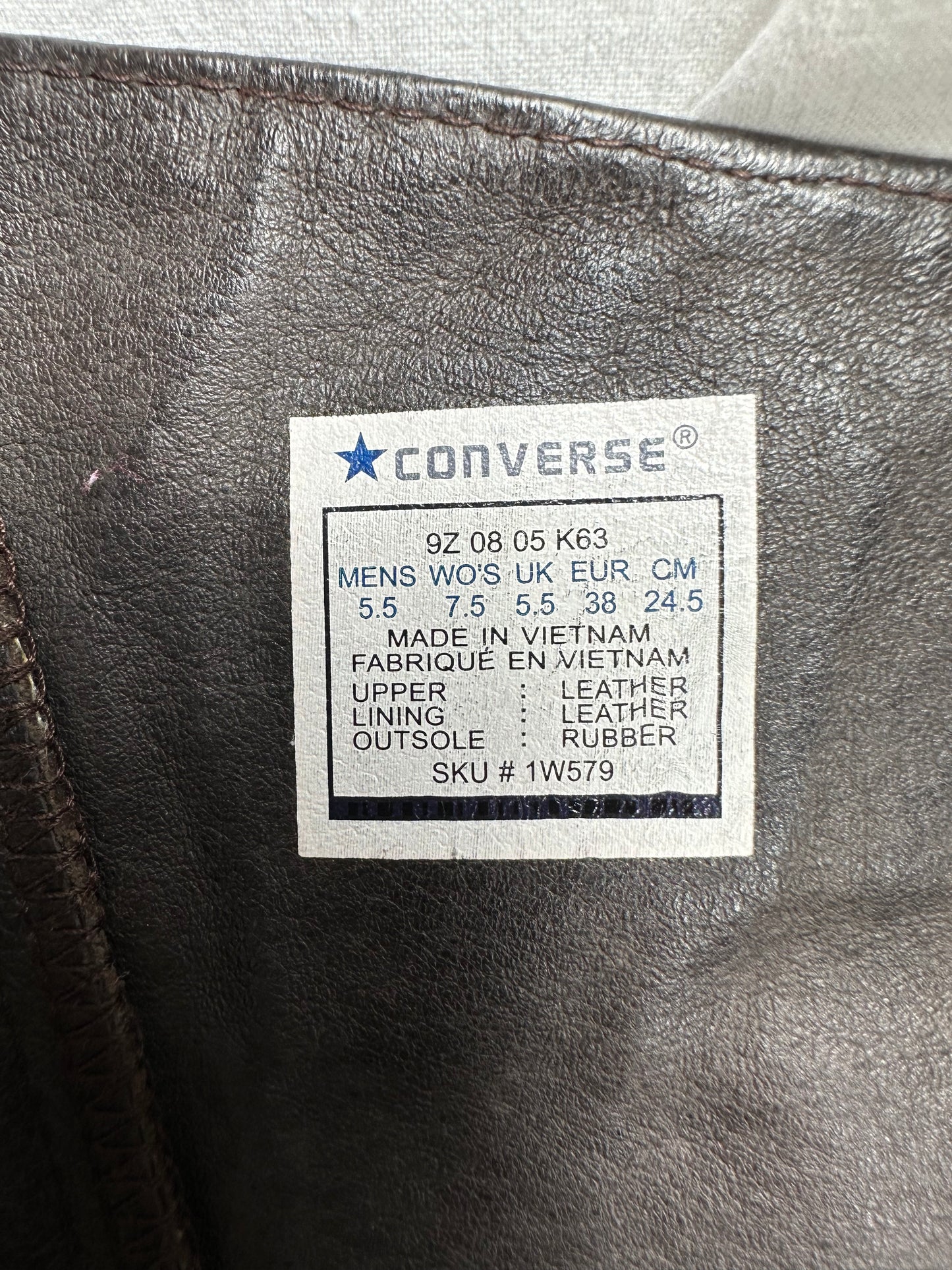 Converse Vintage Buckle Leather Lace Up Boots 38/39