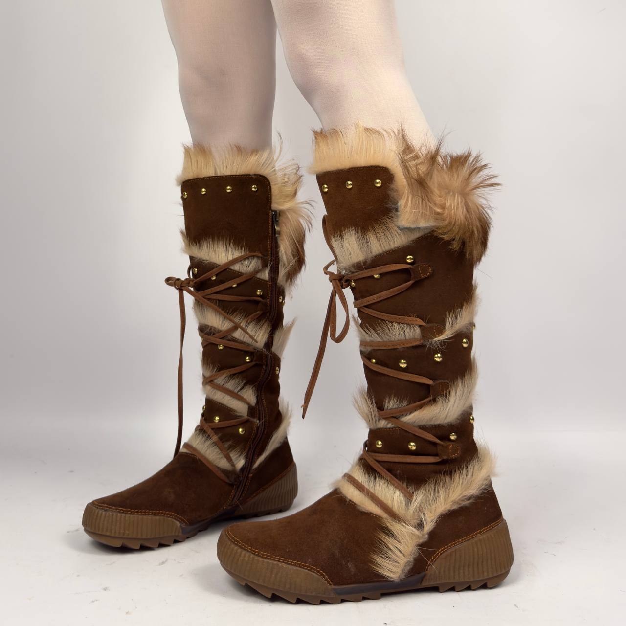 Vintage Fur Winter Boots — 40/41