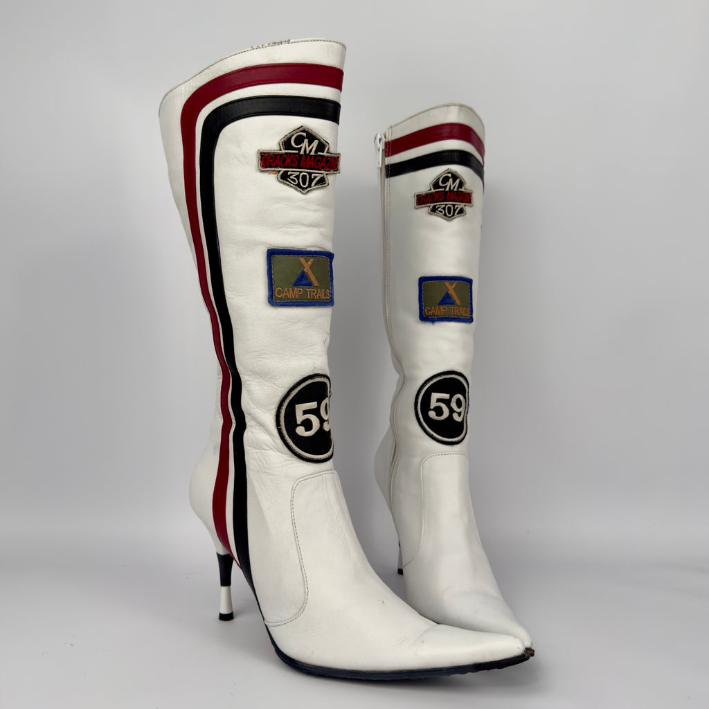 Vintage Italian Racing Boots — 38