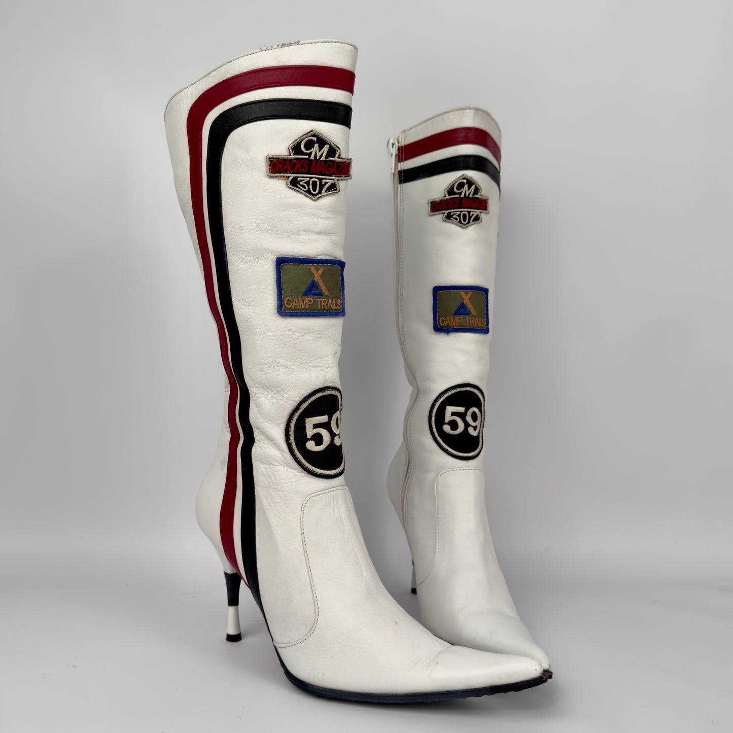 Vintage Italian Racing Boots — 38