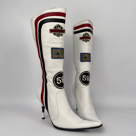 Vintage Italian Racing Boots — 38