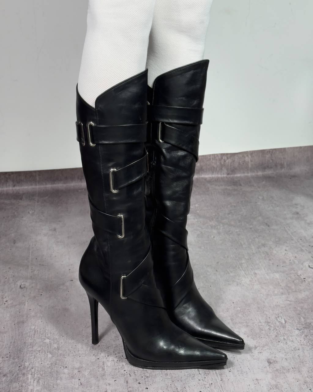 Casadei Vintage Leather Boots —36