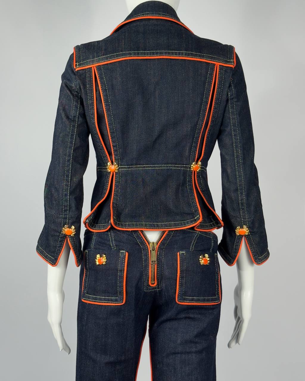 Dsquared2 2005 Denim Crab Set Jacket + Pants