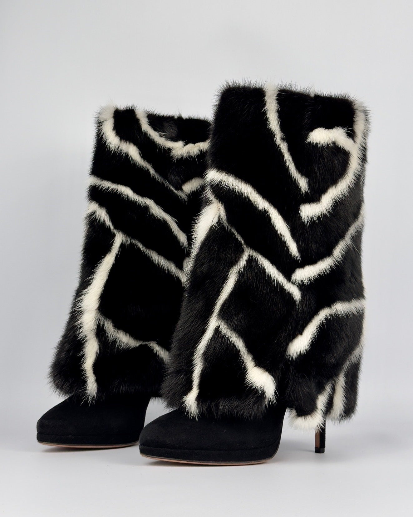 Casadei Vintage Mink Fur Boots — 38
