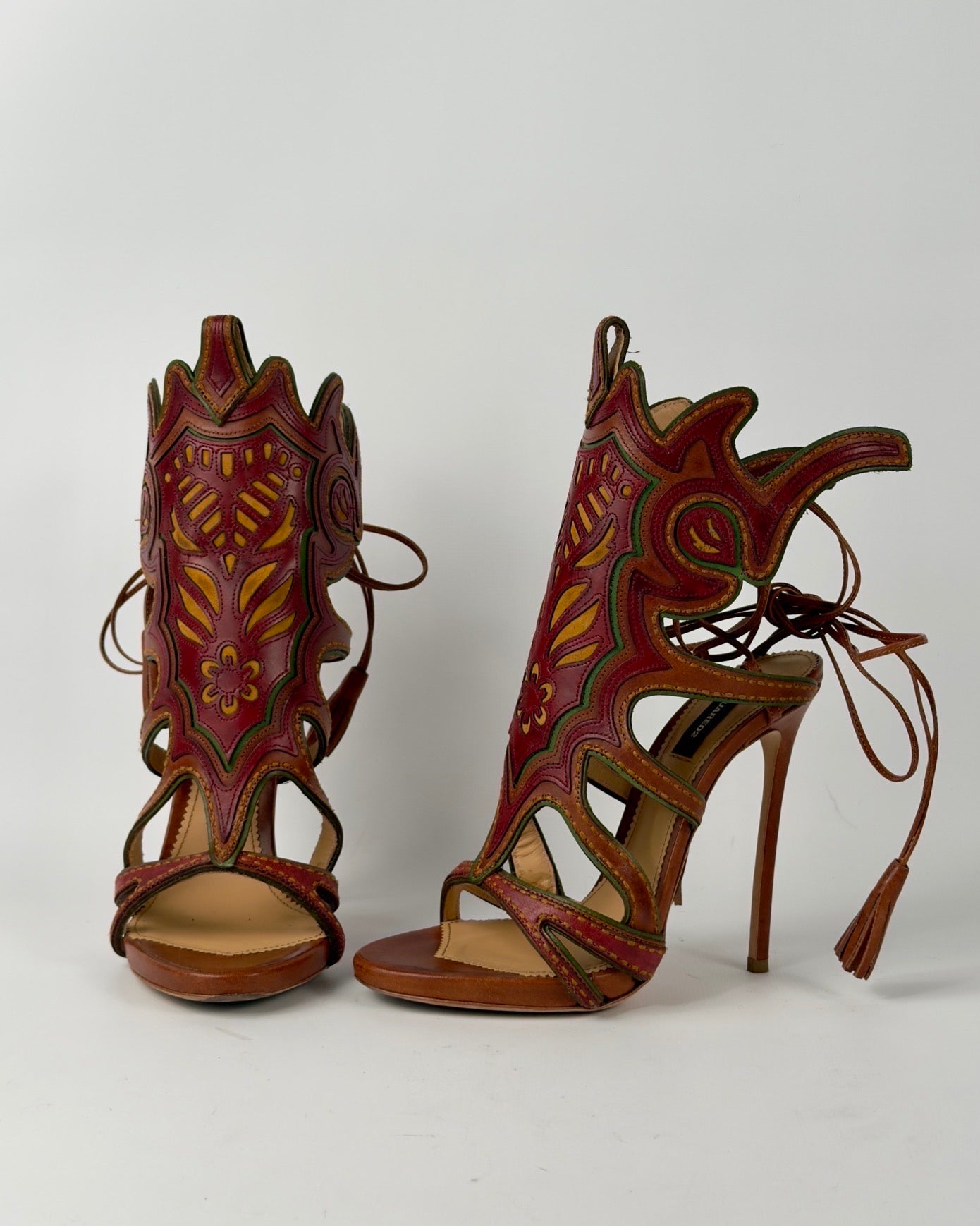 Dsquared FW18 Rodeo Western Heels — 39