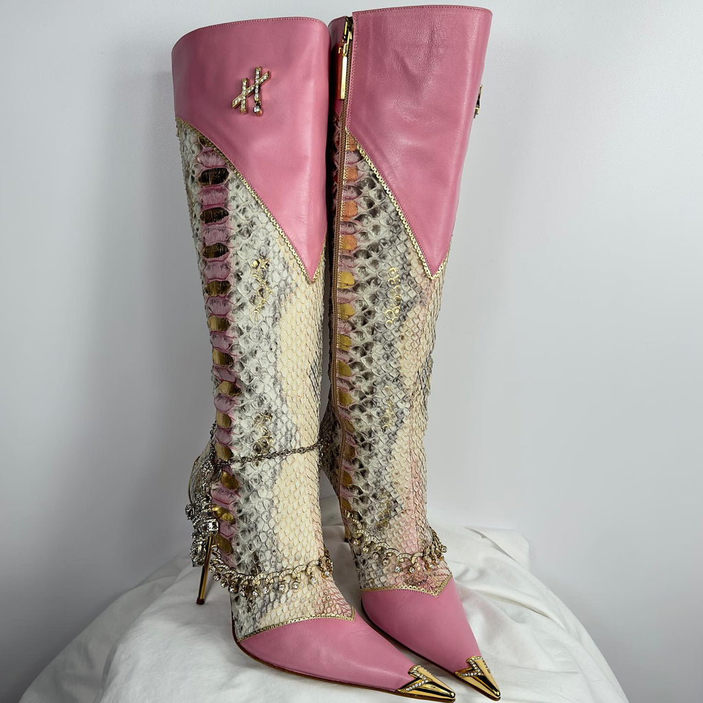Hamlet Couture Italian Python Boots — 36/37