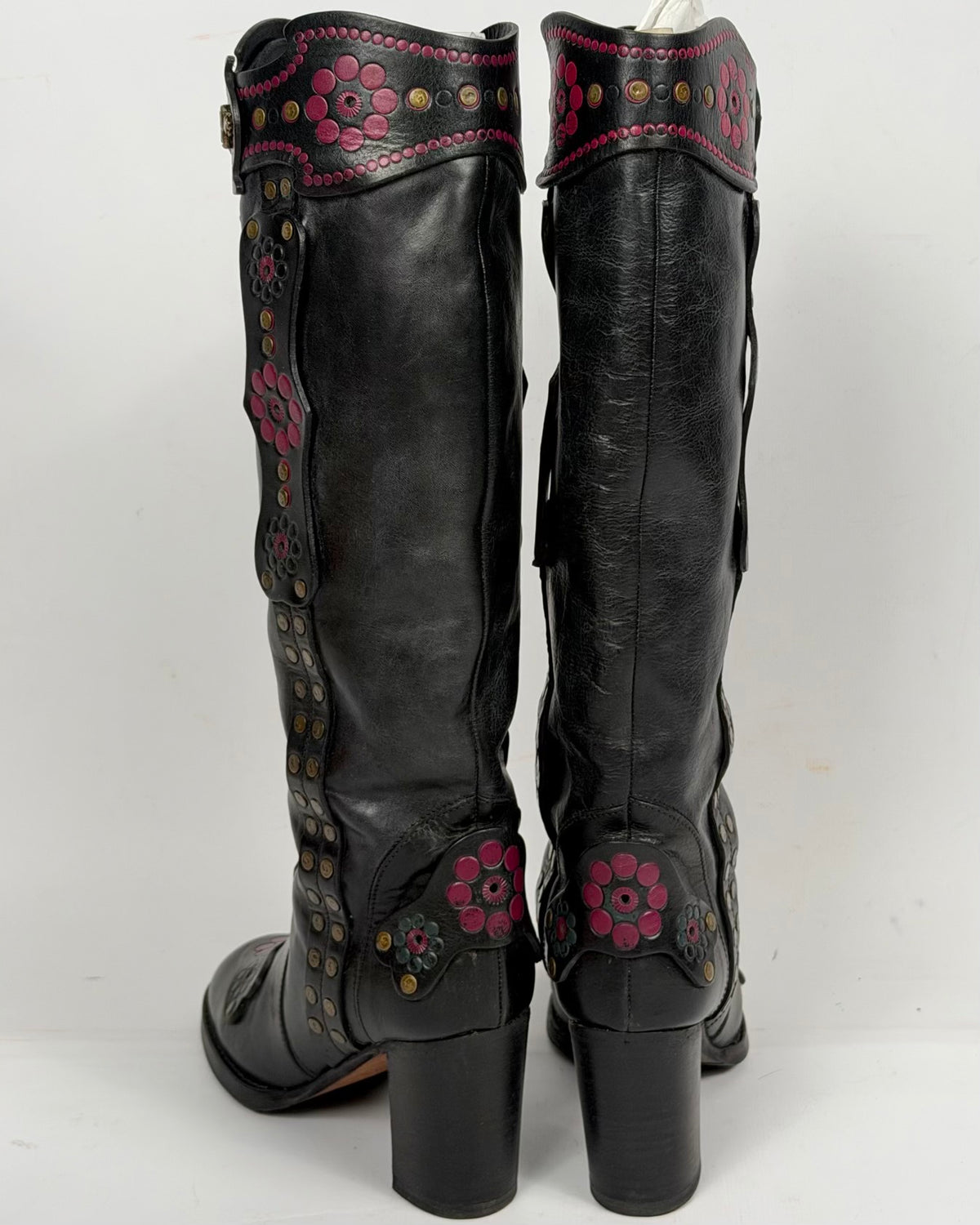 Anna Sui Vintage Leather Cowboy Boots — 37