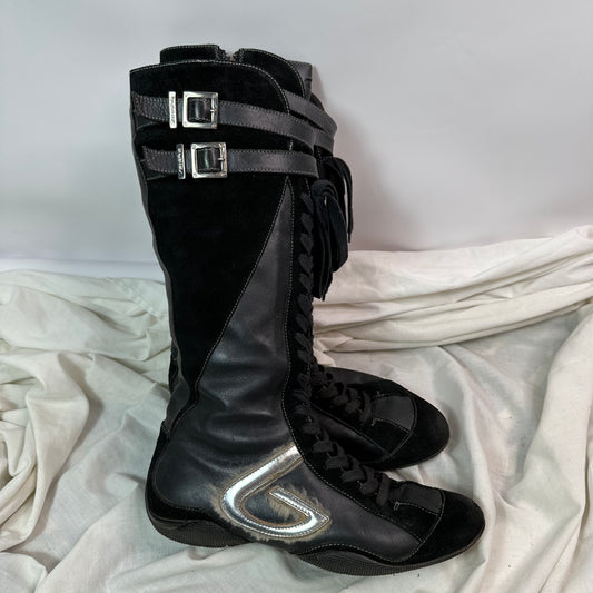 Vintage Italian Boxing Moto Boots 38/39