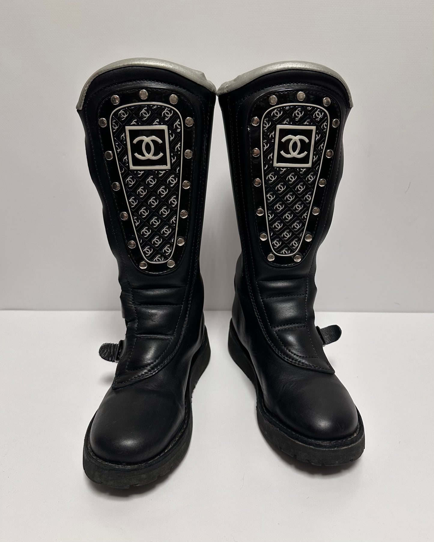 Chanel FW 2003 Moto Biker Boots — 38/39