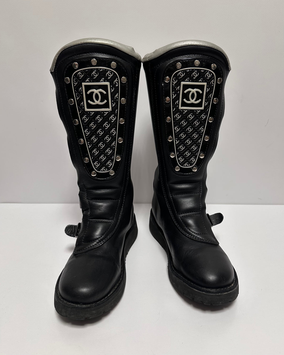 Chanel FW 2003 Moto Biker Boots — 38/39