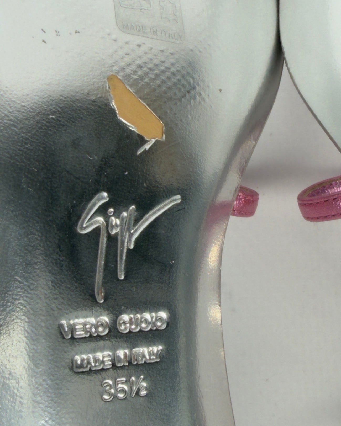 Giuseppe Zanotti Pink Fishbone Sandals — 35.5/36 NWB
