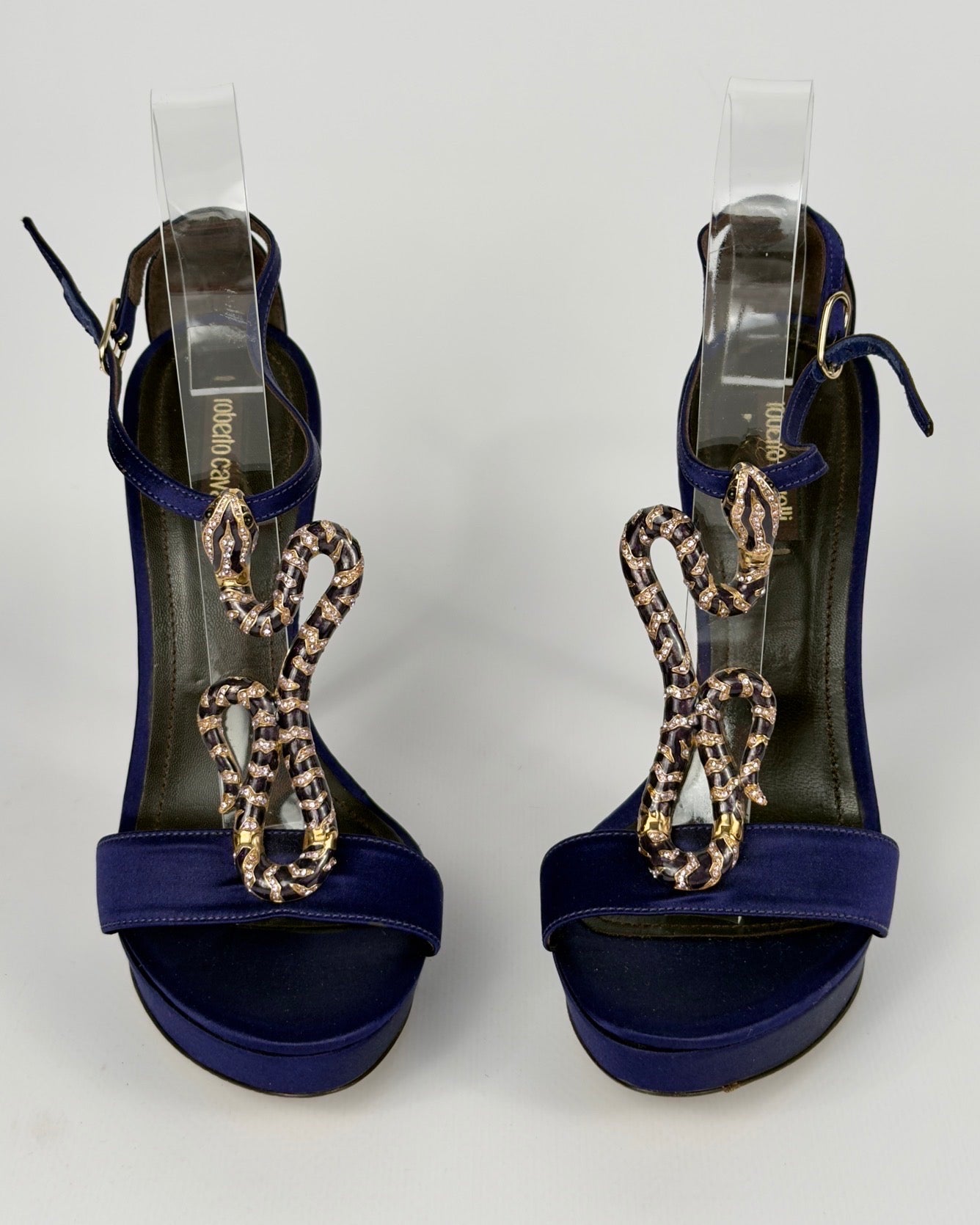 Roberto Cavalli Snake Heels — 38