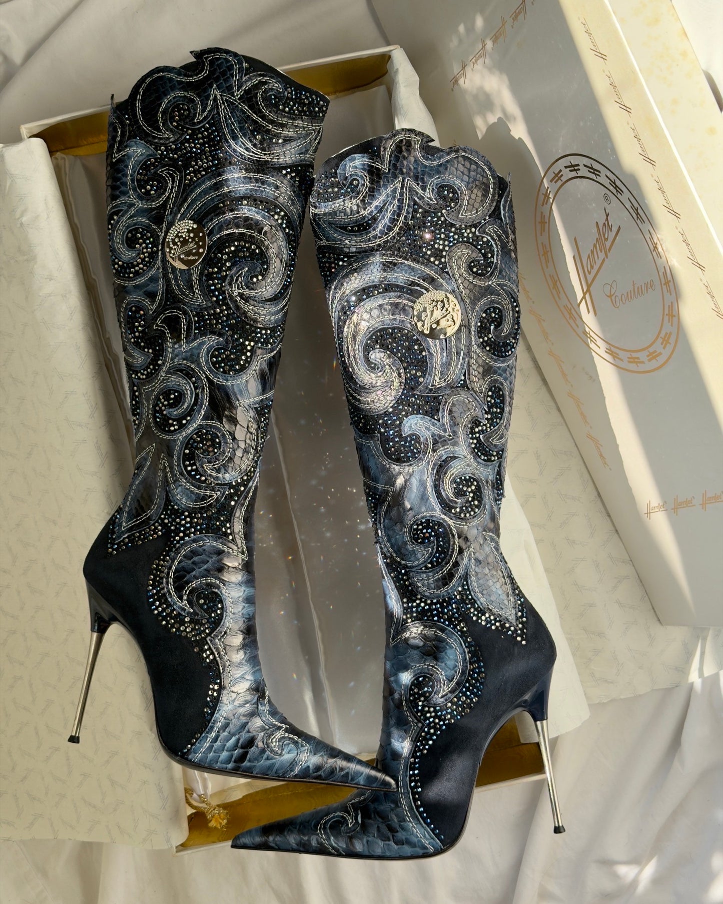 Hamlet Couture Italian Python Boots