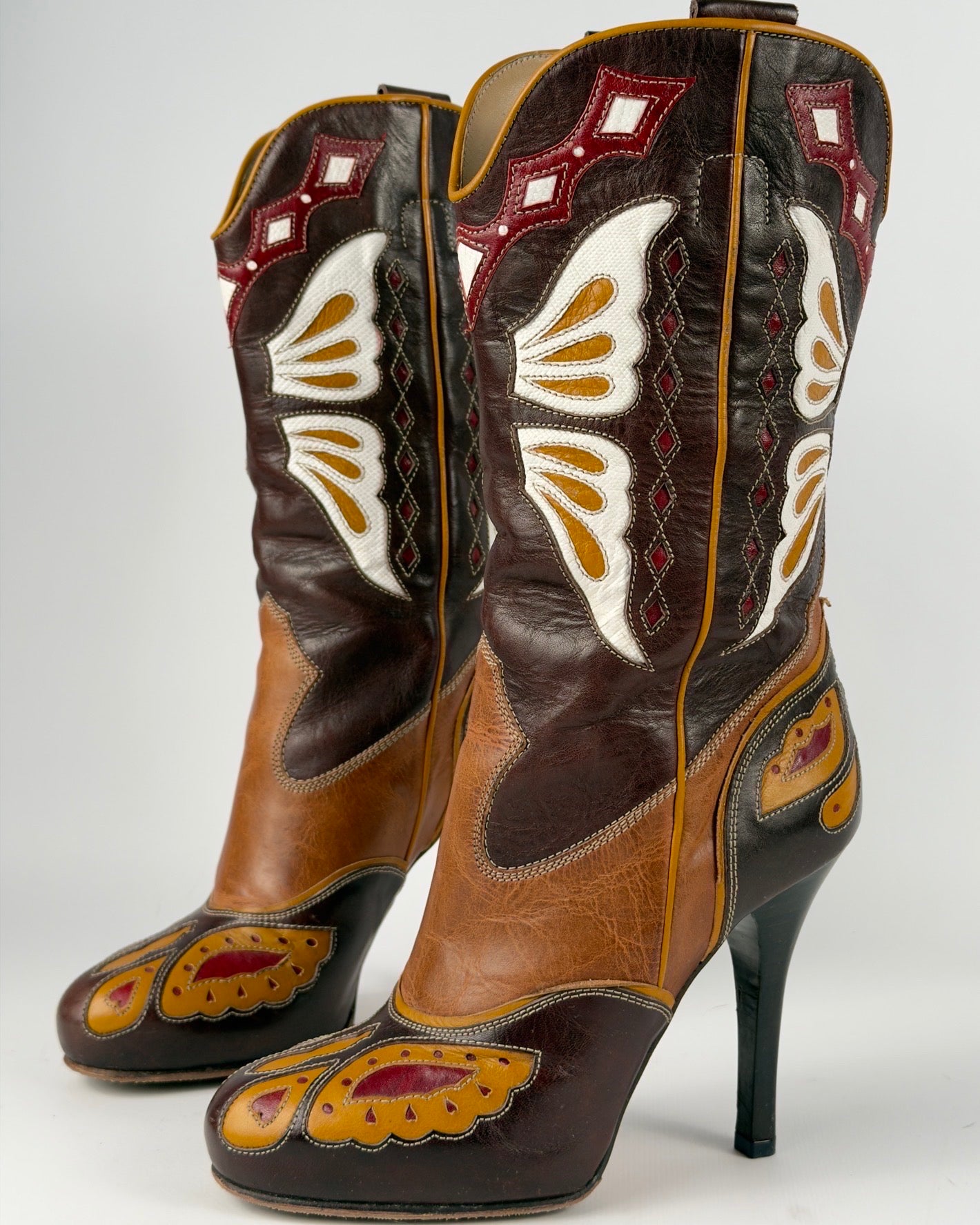 D&G SS 04 Cowboy Butterfly Boots — 36