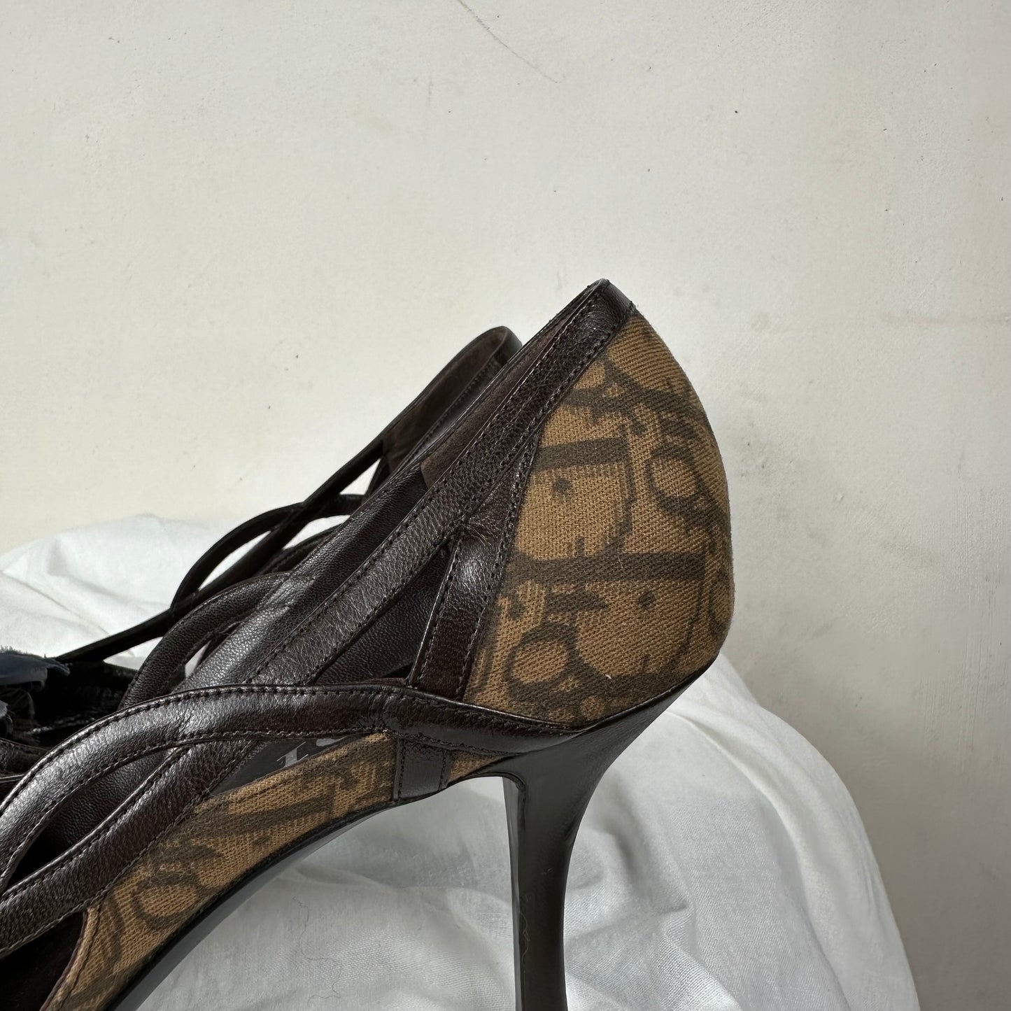 Dior Vintage Flower Monogram Heels 39/39.5