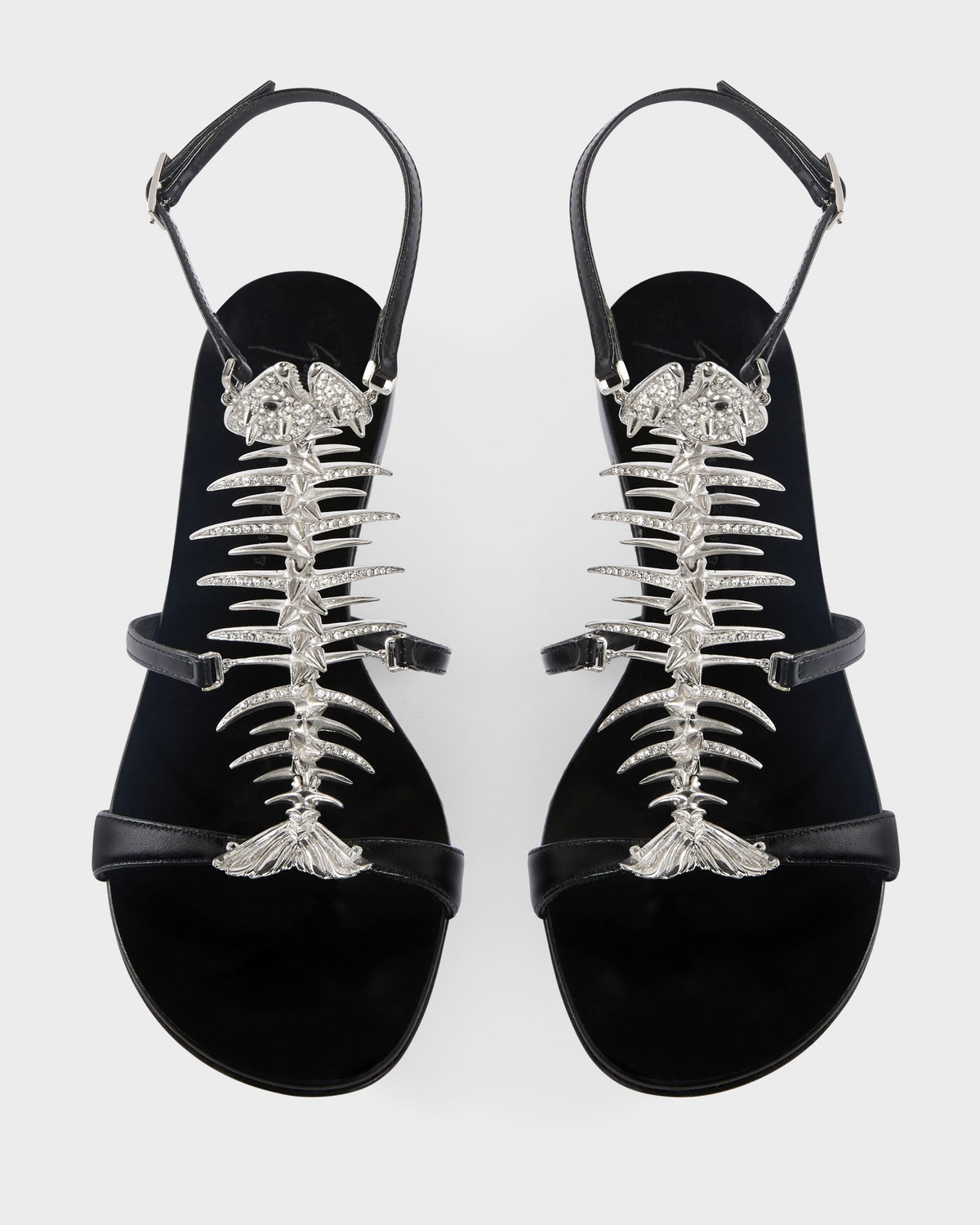 Giuseppe Zanotti Fishbone Flat Sandals — 40