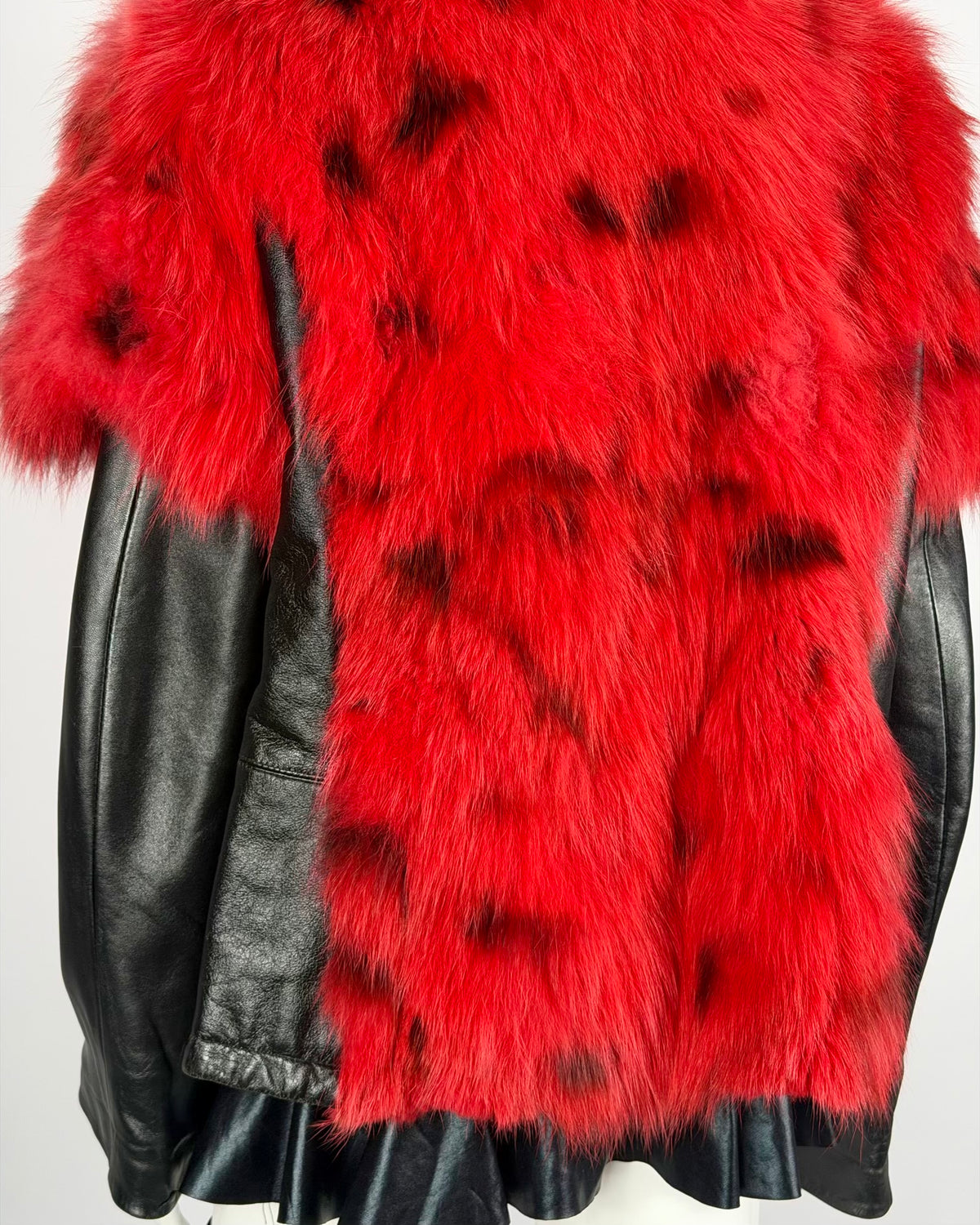 Vintage Fur Leather Jacket — M/L