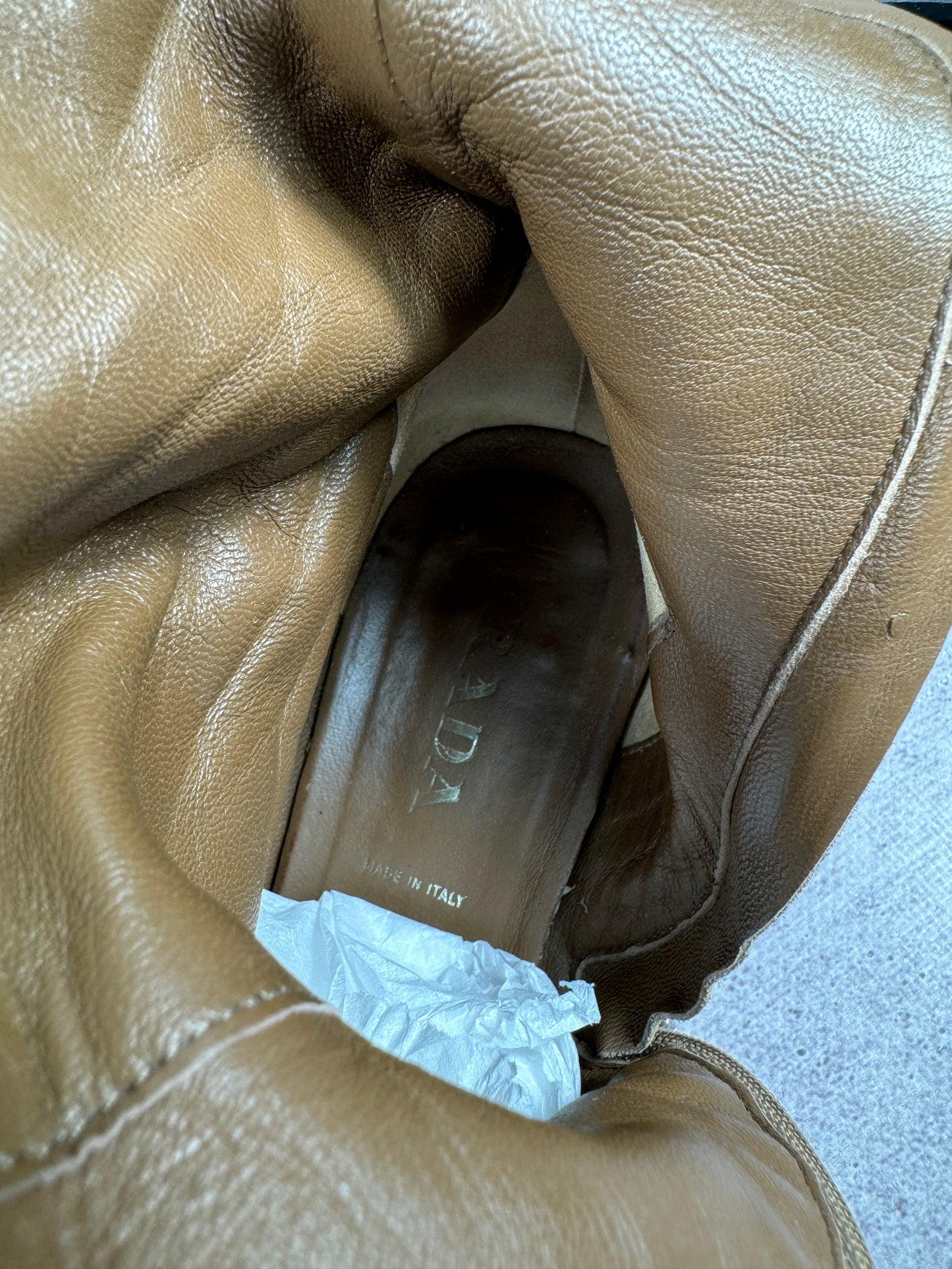 Prada Vintage Suede Boots Kitten Heels 37/38