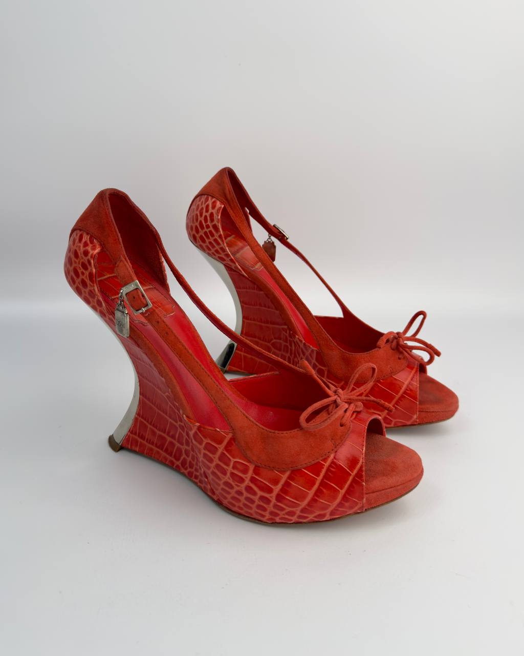 Dior Vintage Snake Wedge Heels — 38.5