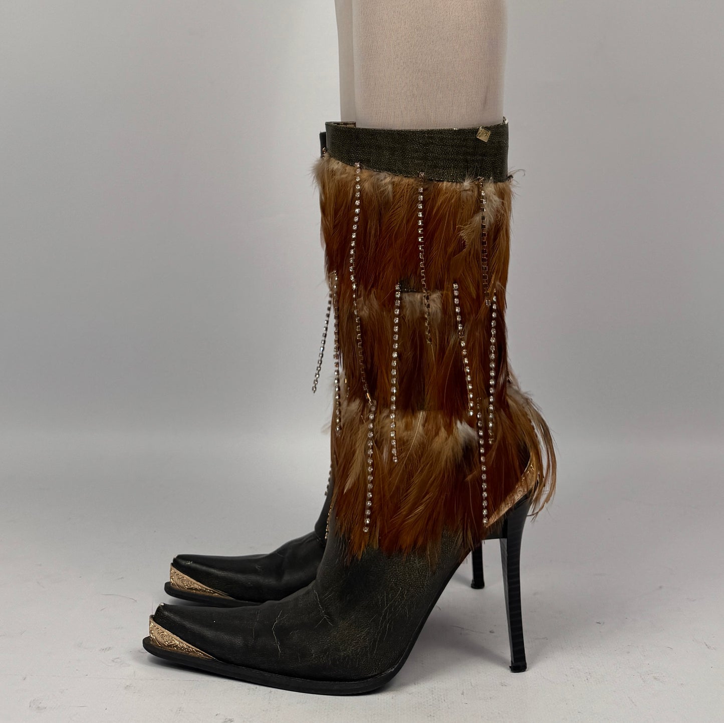 Vintage Italian PU Fur Boots — 39.5 NUANCE ❣️